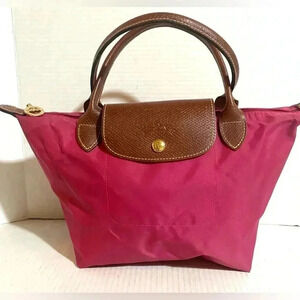 Longchamp le pliage pink nylon tote bag